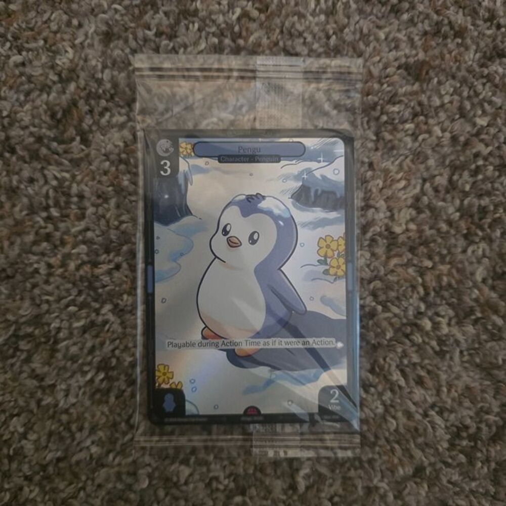 Vibes TCG Birb & Pengu Promo Card - Pengu Arctic Foil 10/25 - Pudgy Penguins
